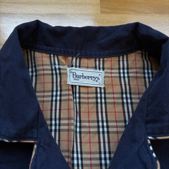 Vintage Burberrys Men’s Plaid Trim Pajama Top - L - Picture 7 of 12